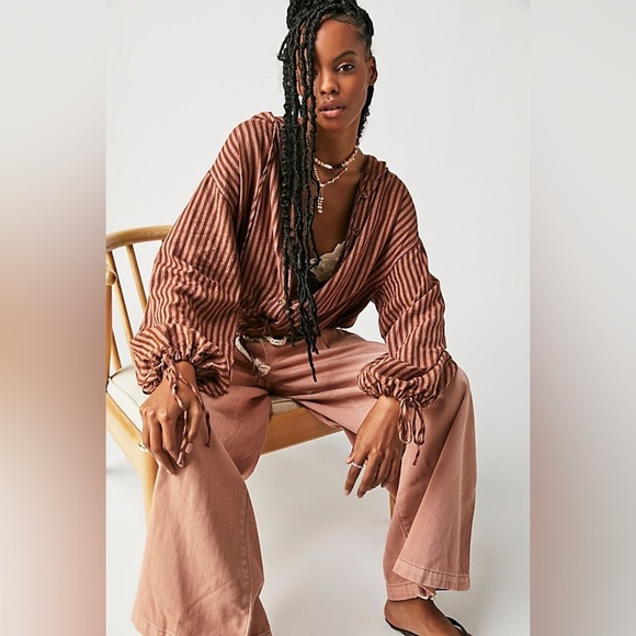 We The Free New Beginnings Striped Hoodie Medium - Picture 2 of 10